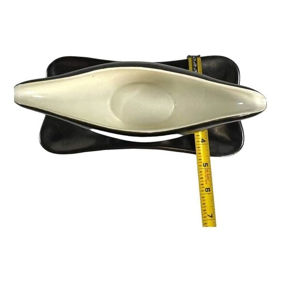 VINTAGE RED WING Lotus Matching GRAVY BOAT WITH Under Tray Bronze C 1947 - Picture 5 of 5